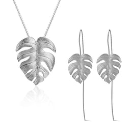 'Monstera Leaves' Jewellery Set