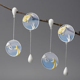 Happy Whale Drop Earrings
