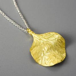 Gold Leaf Pendant Necklace