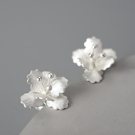 Flower Silver Studs