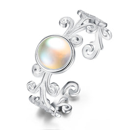 Acanthus Moonstone Open Ring