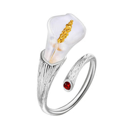Calla Lily Adjustable Ring