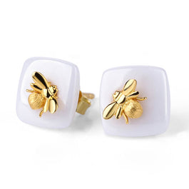 'Bee Kiss from a Rose' Studs
