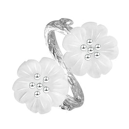 ‘Flower in the Rain' Natural Crystal Ring