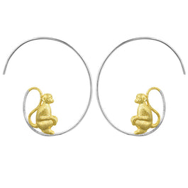 Cute Monkeys Hoop Earrings