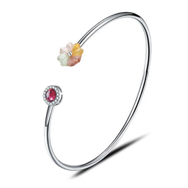 Tourmaline Flower Bangle