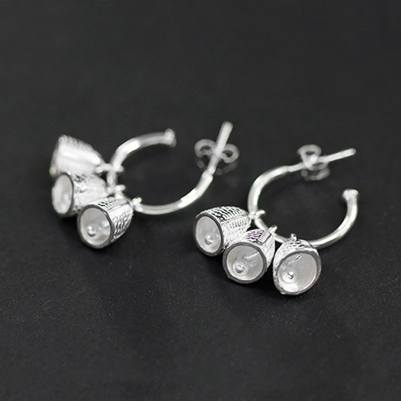 Handmade Vintage 'Little Bells' Earrings - Sterling Silver 925