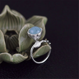 Handmade 'Lotus Buds' Ring - Sterling Silver 925