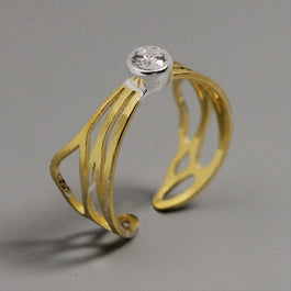 Handmade 'Butterfly Wings' Ring - 925 Sterling Silver